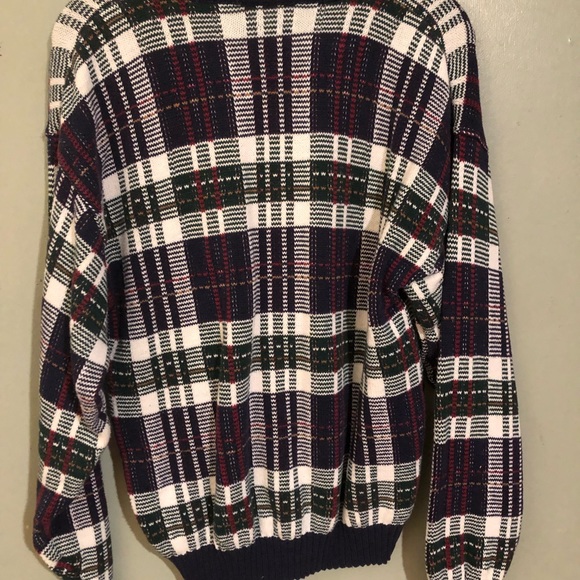 Vintage Funky Plaid Grandpa Sweater - Picture 4 of 5